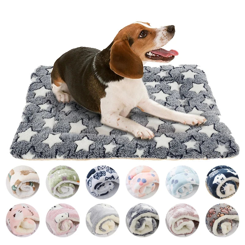 Flannel Pet Sleeping Mat – Soft Washable Dog & Cat Bed Cushion | Sizes XS–XXL