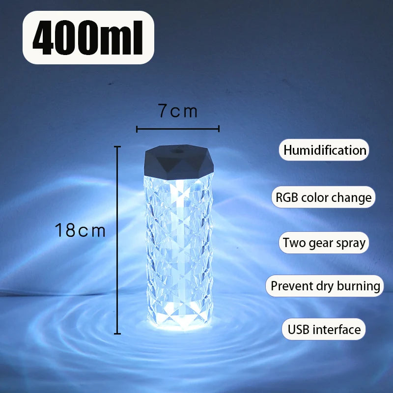 USB Aroma Diffuser & Air Humidifier – 400ml Essential Oil Mist Maker with RGB Light