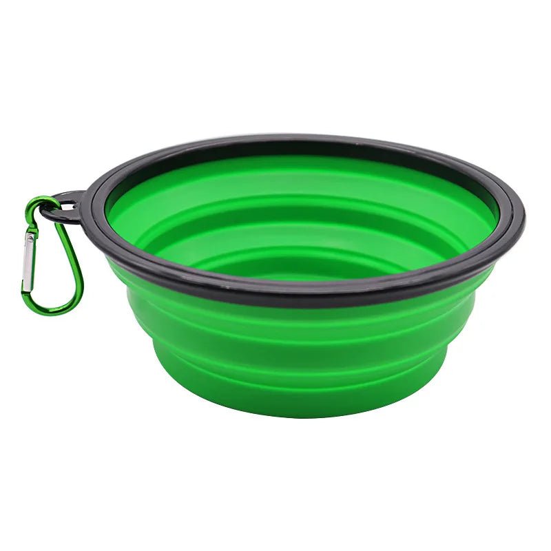 Pawra™ TrailBowl – Portable Foldable Pet Bowl for Dogs & Cats | BPA-Free Silicone, 350ml–1500ml