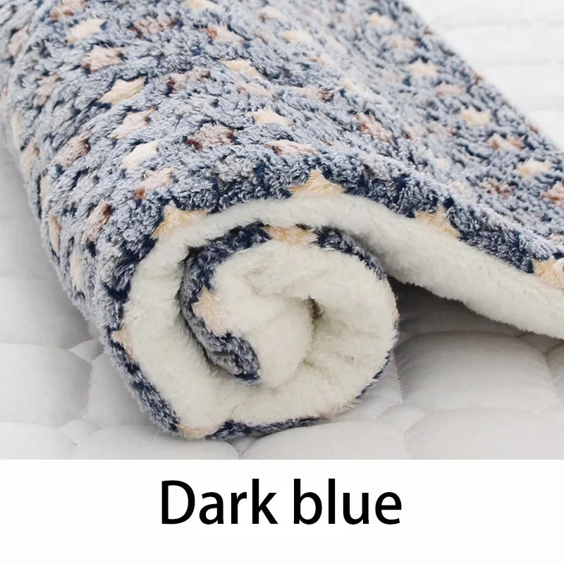 Flannel Pet Sleeping Mat – Soft Washable Dog & Cat Bed Cushion | Sizes XS–XXL