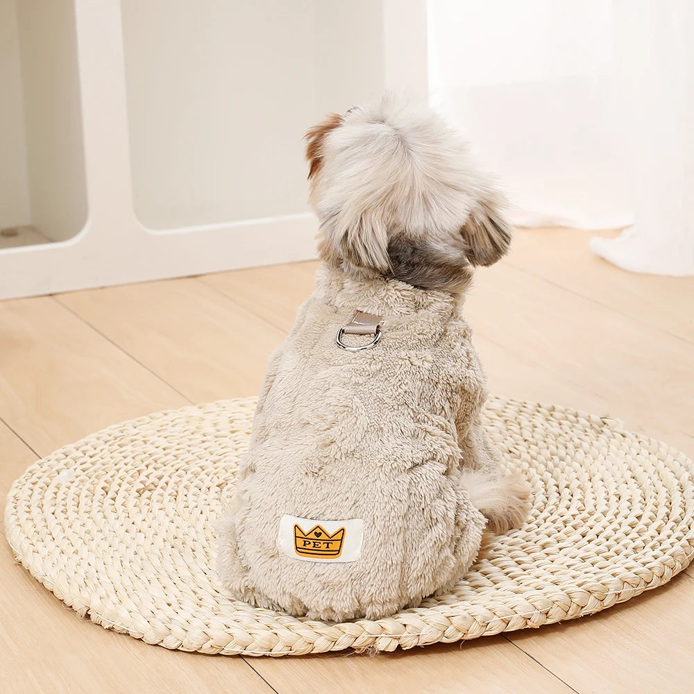 Cozy Fleece Pet Jumpsuit – Warm Winter Clothes for Small Dogs & Cats | Sizes XS–XL