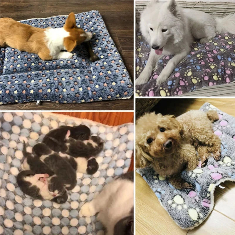 Flannel Pet Sleeping Mat – Soft Washable Dog & Cat Bed Cushion | Sizes XS–XXL