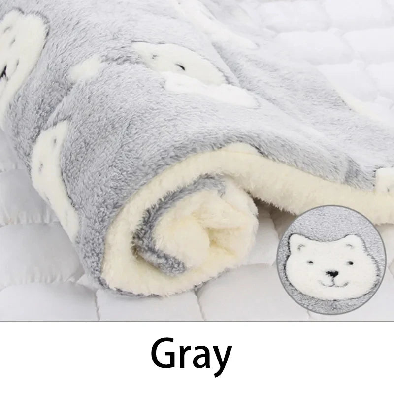 Flannel Pet Sleeping Mat – Soft Washable Dog & Cat Bed Cushion | Sizes XS–XXL