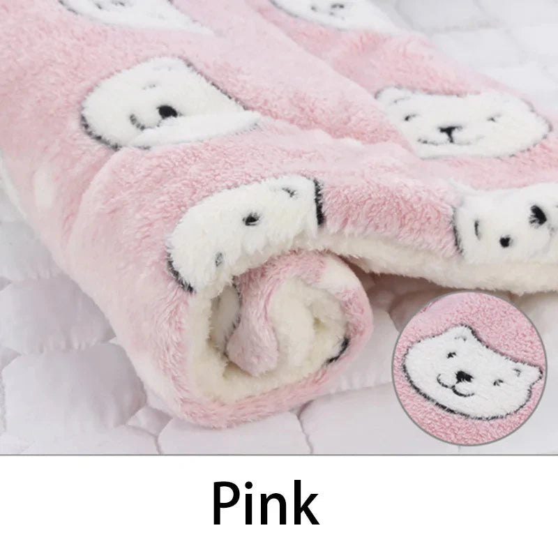 Flannel Pet Sleeping Mat – Soft Washable Dog & Cat Bed Cushion | Sizes XS–XXL